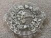 25th Anniversary Frosted Glass Plate With Floral Design