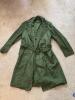 E.L. GoureaU Olive Green Trench Coat