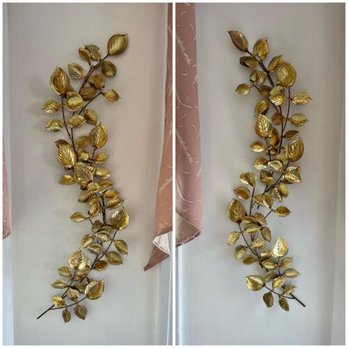 Gilt Leaf Wall Sculptures