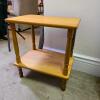 Two-Tier Wooden Side Table, 21.5 in H x 19.5 in W x 13.5 in D