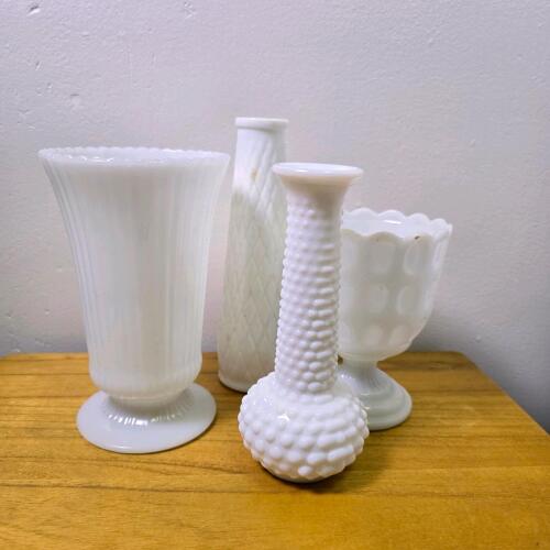 Milk Glass Vases Compote E.O. Brody Co.
