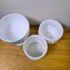 Milk Glass Planters and Compote - 2