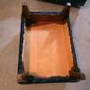 Blue Velvet Recliner Chair and Ottoman - 4
