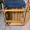 Blue Velvet Recliner Chair and Ottoman - 5