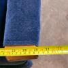 Blue Velvet Recliner Chair and Ottoman - 8