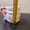 Santa Claus Mug, 3.5 in. Height, Ceramic, Paint Wear - 2
