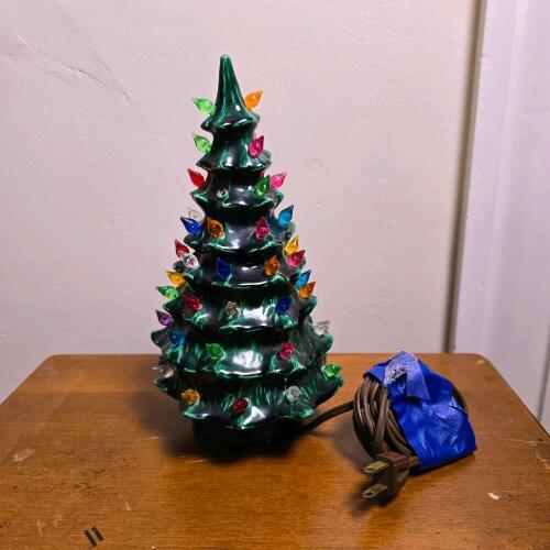 Vintage Ceramic Christmas Tree Light
