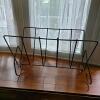 Mid-Century Modern-Style Wire Metal Magazine Rack, 20 in.