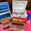 Assorted Jewelry and Trinket Boxes, Cedar, Tin, Fabric-Covered - 5