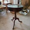 The Bombay Company Round Glass Top Display Table