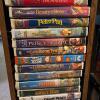 Large Assorted Family VHS and DVD Movies Lot with Stands - 4