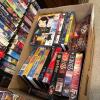 Large Assorted Family VHS and DVD Movies Lot with Stands - 9