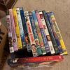 Large Assorted Family VHS and DVD Movies Lot with Stands - 10