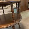 Round Two-Tier Wooden Side Table - 4
