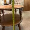 Round Two-Tier Wooden Side Table - 9