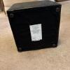 Small Black Faux Leather Storage Ottoman - 4