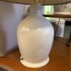 Pair of Blue Floral Ceramic Table Lamps with Fabric Shades - 5