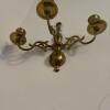 Pair of Brass Three-Arm Wall Candle Sconces - 4