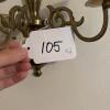 Pair of Brass Three-Arm Wall Candle Sconces - 8