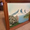 24&rdquo; x 20&rdquo; Framed Mountain Landscape Painting, Signed - 5