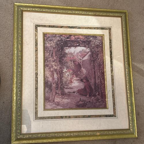 26.5&rdquo; x 29.5&rdquo; Framed Print - The Little Gardener by Harold Swanwick