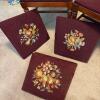 Trio of Upholstered Dining Chairs with Three Extra Chair Pads - 5