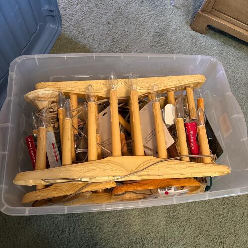 Tote of Vintage Candle Window Lights