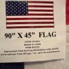 American Flag 90" x 45" with Cotton Embroidered Stars - 2