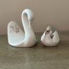 Pair of Swan Figurines - One Pfaltzgraff
