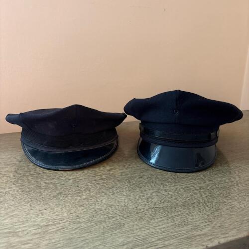 Pair of Vintage Uniform Visor Caps