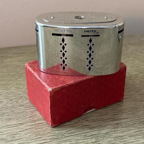 Vintage Essex Savings Bank Weatherometer Recording Safe Coin Bank