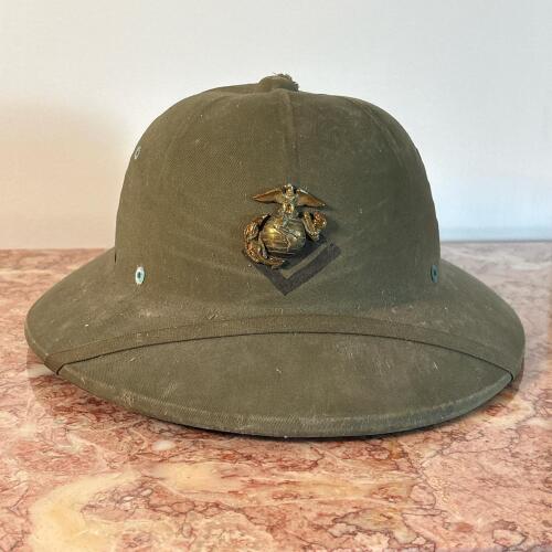 Vintage U.S. Marine Corps Pith Helmet with EGA Insignia