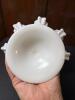 Two Milk Glass Compotes, Ruffled Edge - 7