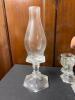 Mixed Clear Glass Candle Holders, Oil Lamp Chimney & Bottle - 6