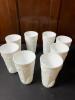 White Milk Glass Grape Motif Tumblers with Pedestal Pitcher - 2