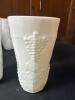White Milk Glass Grape Motif Tumblers with Pedestal Pitcher - 4