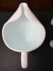 White Milk Glass Grape Motif Tumblers with Pedestal Pitcher - 11