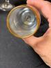 Three Cellini Blown Crystal Champagne Flutes, 24kt Gold - 4