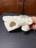 Two Decorative Floral Ceramic Cat Figurines - 4