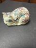 Two Decorative Floral Ceramic Cat Figurines - 5