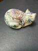Two Decorative Floral Ceramic Cat Figurines - 6