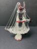 Pair of Blown Glass Sailing Ship Figurines - 2