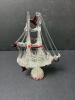 Pair of Blown Glass Sailing Ship Figurines - 3