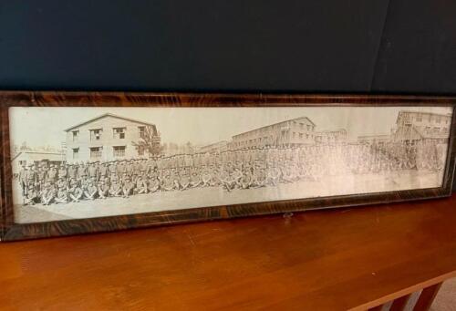 Panoramic Framed Military Group Photograph, 36 x 8 Inches