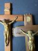 (2) Wall Crucifixes, Wood and Metal, 12 in. - 2
