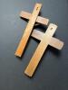 (2) Wall Crucifixes, Wood and Metal, 12 in. - 3
