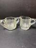Mixed Glass Lot-Creamers, sugar and Shakers - 2