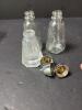 Mixed Glass Lot-Creamers, sugar and Shakers - 6