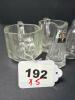 Mixed Glass Lot-Creamers, sugar and Shakers - 9