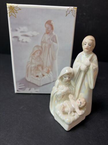 Pier 1 Iridescent Porcelain Nativity Figurine